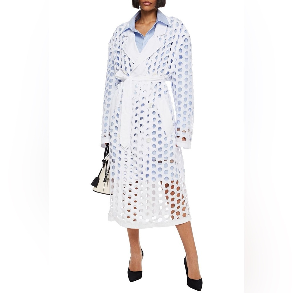 MAISON MARGIELA Impermeable Cutout Belted Trench Coat, NWT, $3000MSRP